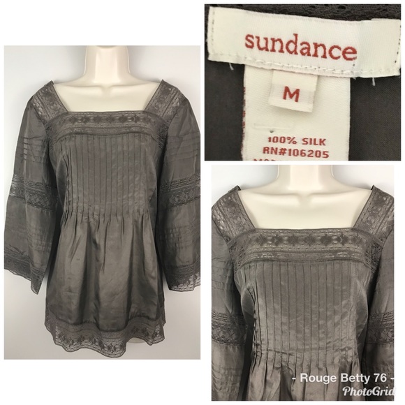 Sundance Tops - Sundance pure silk peasant blouse top NWOT Medium